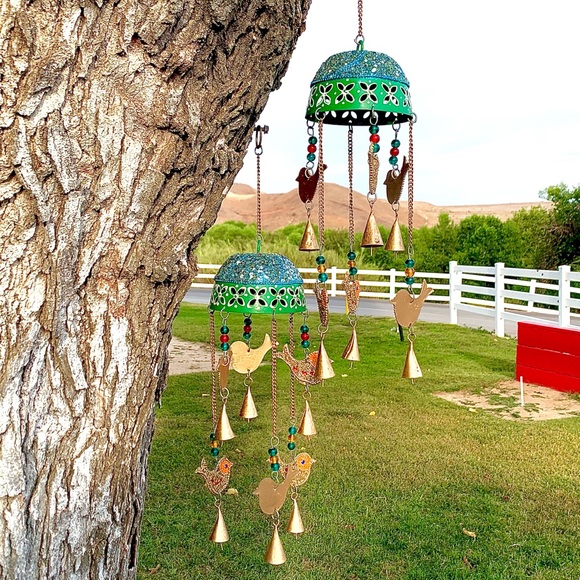 Bohemian Gypsy Metal Bird Carrousel Wind Chime - Picture 6 of 8